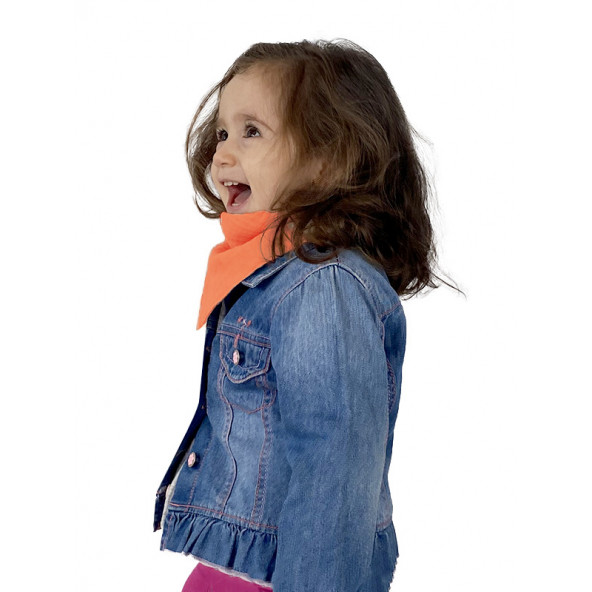 2 Katlı Müslin Kumaş Çıtçıtlı Bebek Salya Önlük & Fular - 6
