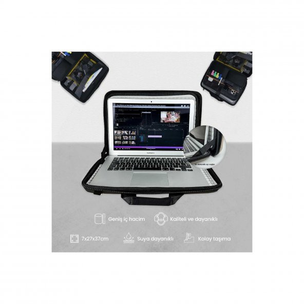 NPO Apex 14" Macbook ve Ipad Uyumlu,Ultra Korumalı ProBag Notebook Çantası-Siyah - 4
