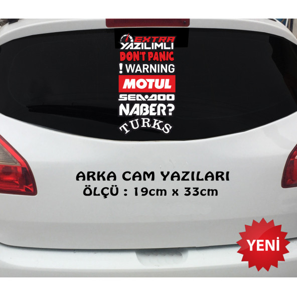 yazılımlı türkçe oto araba sticker seti- oto araba cam uyumlu