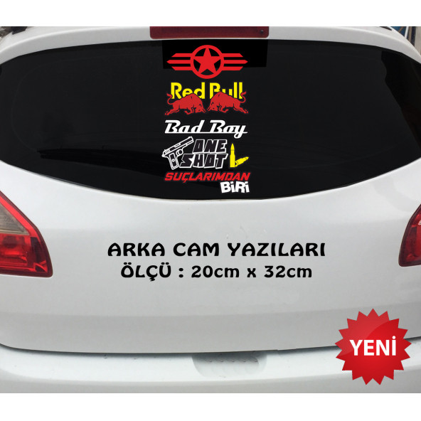 Askeri yıldız boğa oto araba sticker seti- oto araba cam uyumlu