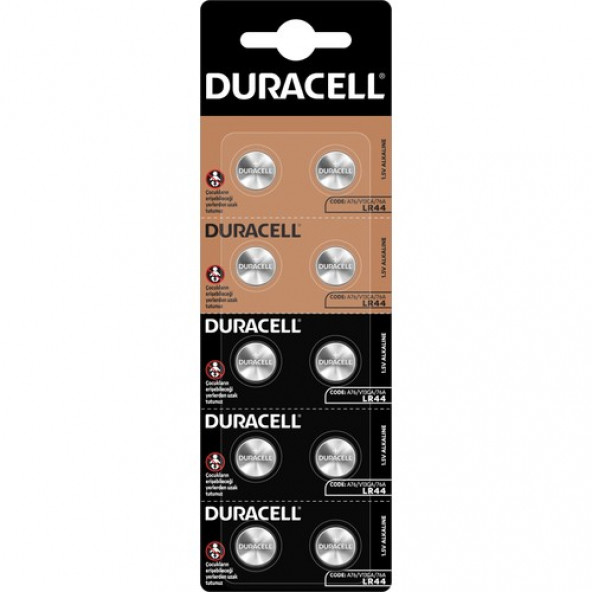 Duracell LR44 Alkalin Düğme Pil 10 Lu