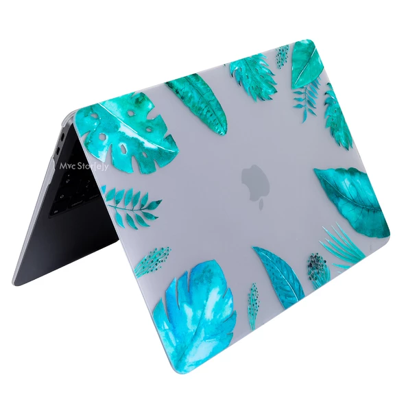 McStorey MacBook Air 13 Kılıf A1932 A2179 A2337 M1 Çip Uyumlu Mat TPU Çiçek Desenli Sert Kapak - 10