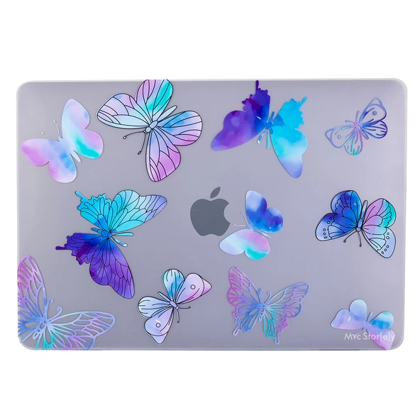 McStorey MacBook Air 13 Kılıf A1932 A2179 A2337 M1 Çip Uyumlu Mat TPU Çiçek Desenli Sert Kapak - 11