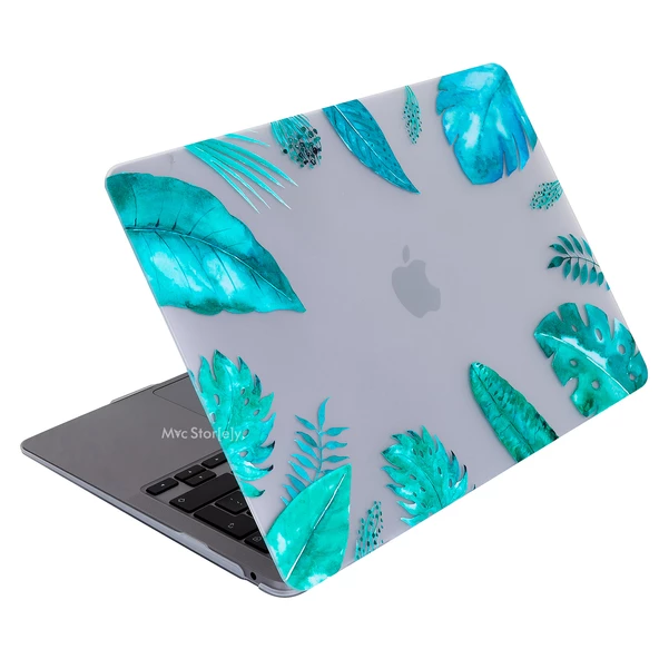 McStorey MacBook Air 13 Kılıf A1932 A2179 A2337 M1 Çip Uyumlu Mat TPU Çiçek Desenli Sert Kapak - 4