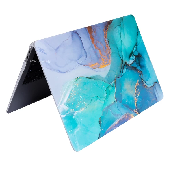Macbook Air M1 Kılıf 13 inç Marble15NL (TouchID'li M1 Air) A2337 A2179 A1932 ile Uyumlu - 6