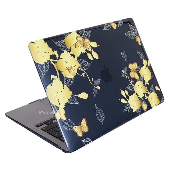 Macbook Pro Kılıf 13 inç M1-M2, Flower01NL (Type-c'li Model)A2338 A2289 A2251 A1706-08 A1989 A2159 ile Uyumlu - 3
