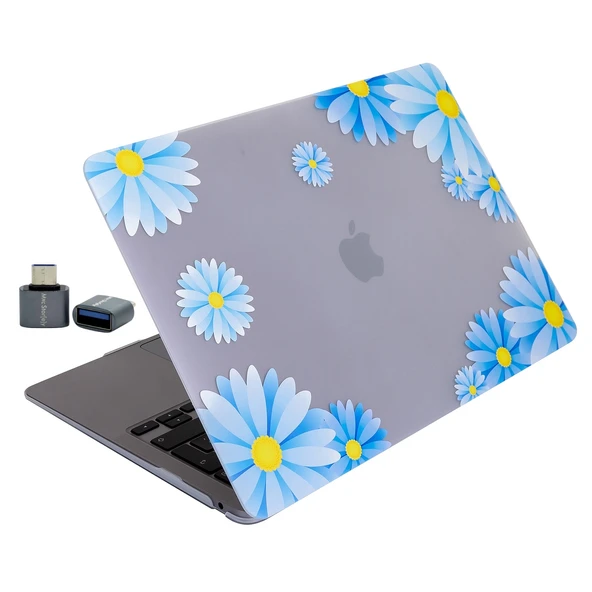 Macbook Pro Kılıf 13 inç M1-M2, Flower07NL (Type-c'li Model)A2338 A2289 A2251 A1706-08 A1989 A2159 ile Uyumlu - Resim 5