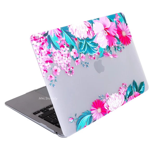 Macbook Pro Kılıf 13 inç M1-M2, Flower07NL (Type-c'li Model)A2338 A2289 A2251 A1706-08 A1989 A2159 ile Uyumlu