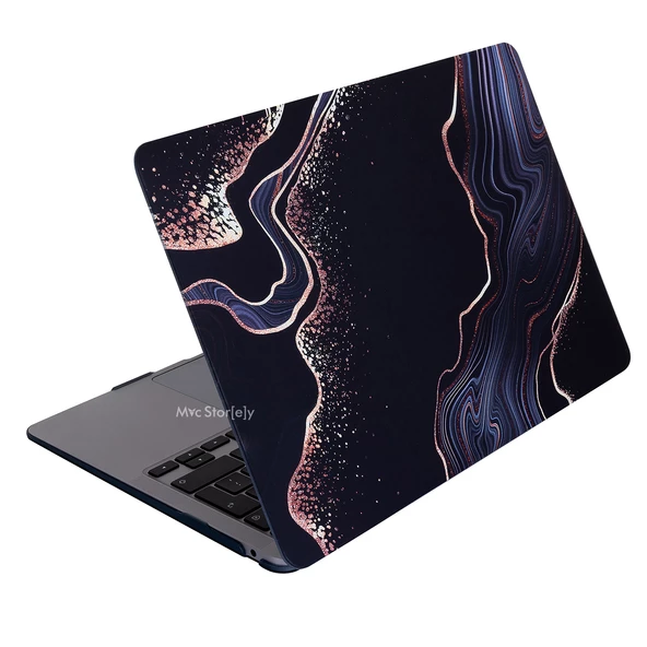 Macbook Pro Kılıf 13 inç M1-M2, Marble15NL (Type-c'li Model)A2338 A2289 A2251 A1706-08 A1989 A2159 ile Uyumlu - 1