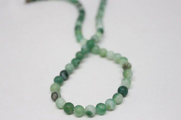 Akik Taşı Mat YARIM Dizi 6mm (18cm uzunluğundadır) - Resim 3