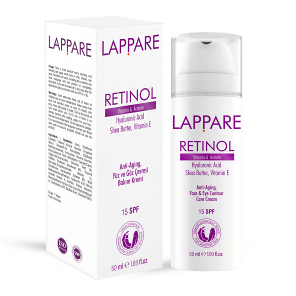 Lappare Retinol Anti-aging Yüz ve Göz Çevresi Bakım Kremi 50ml - 2