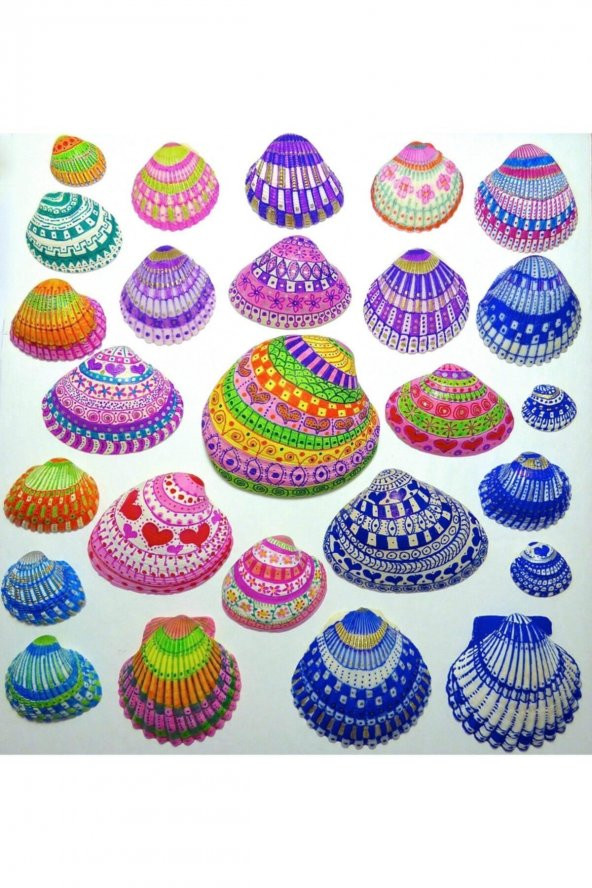 HAyal Sepeti Kabuk Boyama Seti, Deniz Kabuğu Boyama, Shell Painting, Boyama Seti - 5