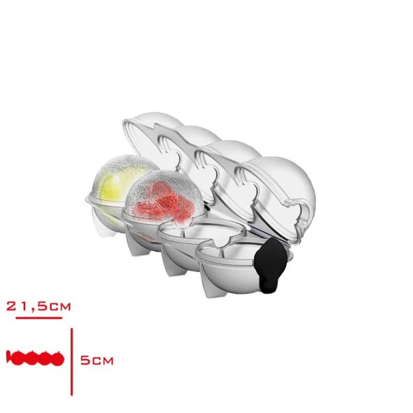 Evmoni Buz Kalıbı 4'lü Küre Buz Topu EVM010180 - 3