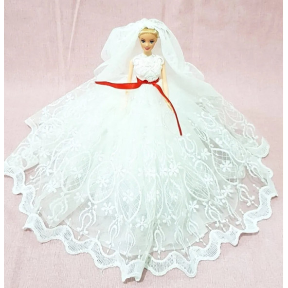 Gelin Bebek, Oyuncak El Yapımı Gelinlikli Bebek 30 cm