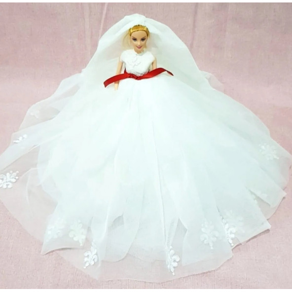 Gelin Bebek, Oyuncak El Yapımı Gelinlikli Bebek 30 cm - 2