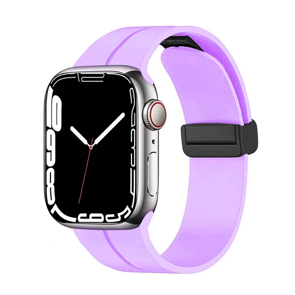 Apple Watch 38mm Zore KRD-84 Silikon Kordon Saat Değildir.  Lila