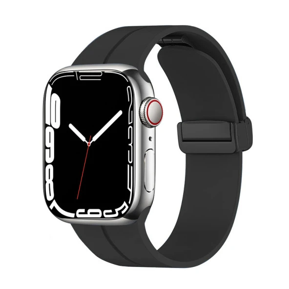 Apple Watch 38mm Zore KRD-84 Silikon Kordon Saat Değildir.  Siyah