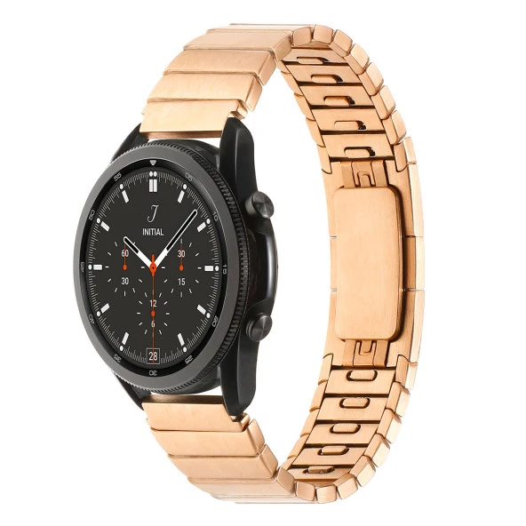Samsung Galaxy Watch 46mm Zore KRD-82 22mm Metal Kordon Saat Değildir.  Rose Gold