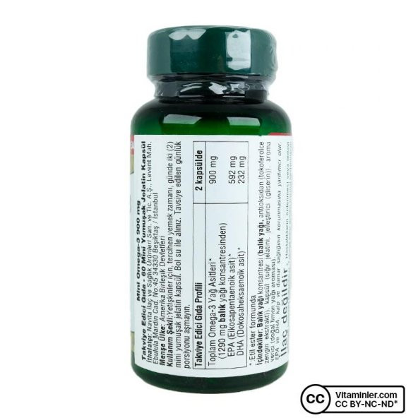 Natures Bounty Mini Omega-3 900 mg 60 Softgel - 2