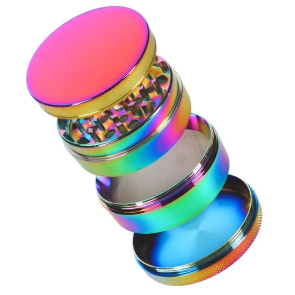 Valkyrie 50 mm 4 Katmanlı Mıknatıslı Çinko Alaşım Herbal Grinder Baharat Bitki Ot Tütün Öğütücü Renkli - 4