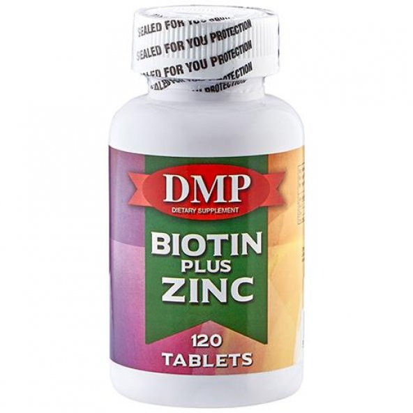 Dmp Biotin Plus Zinc 120 Tablet Vitamin B7 Vitamini