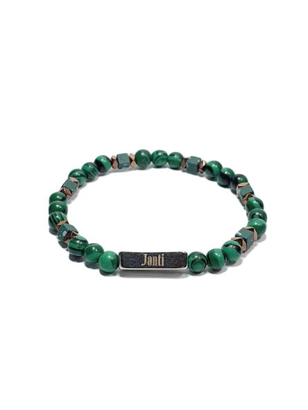 JTAW23DOB1296 JANTİ BİLEKLİK ORİJİNAL SENTETİK MALAHİT HEMATİT DOĞALTAŞ GARANTİLİ FATURALI ürün görseli 1