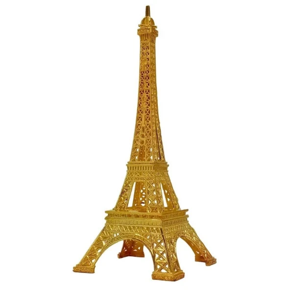 Minyatür Metal Eyfel Kulesi Altın Dekoratif Biblo 18 Cm - Resim 3