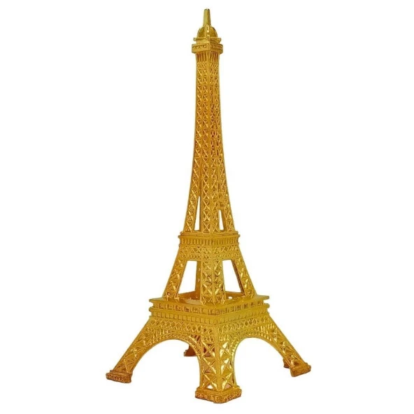 Minyatür Metal Eyfel Kulesi Altın Dekoratif Biblo 18 Cm - Resim 4
