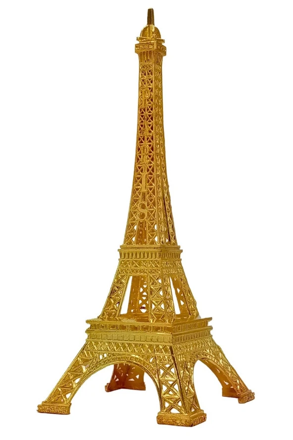 Minyatür Metal Eyfel Kulesi Altın Dekoratif Biblo 18 Cm - Resim 10