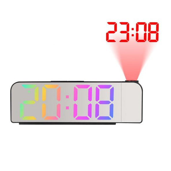 Valkyrie Gökkuşağı Projeksiyon Alarm Masa Saati Dereceli
