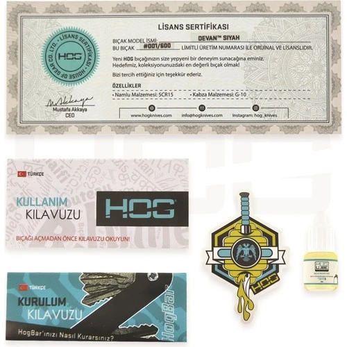 Tekinhediyelik Hog Di'bil Çakı Edc Lisanslı Set - Resim 5