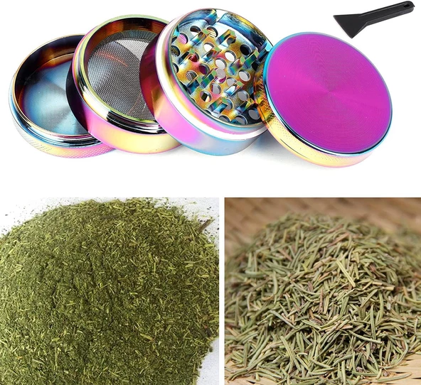 Valkyrie 63 mm 4 Katmanlı Mıknatıslı Çinko Alaşım Herbal Grinder Baharat Bitki Ot Tütün Öğütücü Renkli - 6