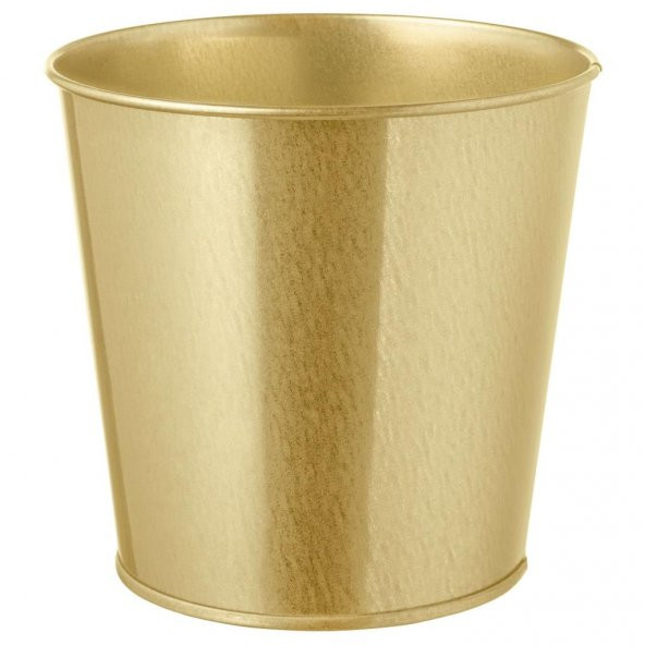 IKEA Daıdaı Galvanizli Çelik Saksı - Gold Pirinç Rengi - 12 cm