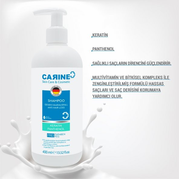 CARINE SAÇ DÖKÜLMESİNE KARŞI ŞAMPUAN 400 ML - 2