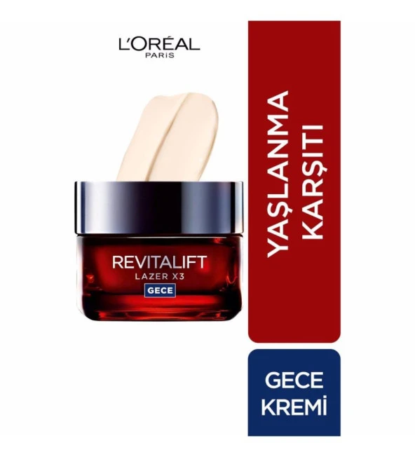 Loreal Paris Revitalift Lazer X3 50 ml Yaşlanma Karşıtı Gece Kremi - 2
