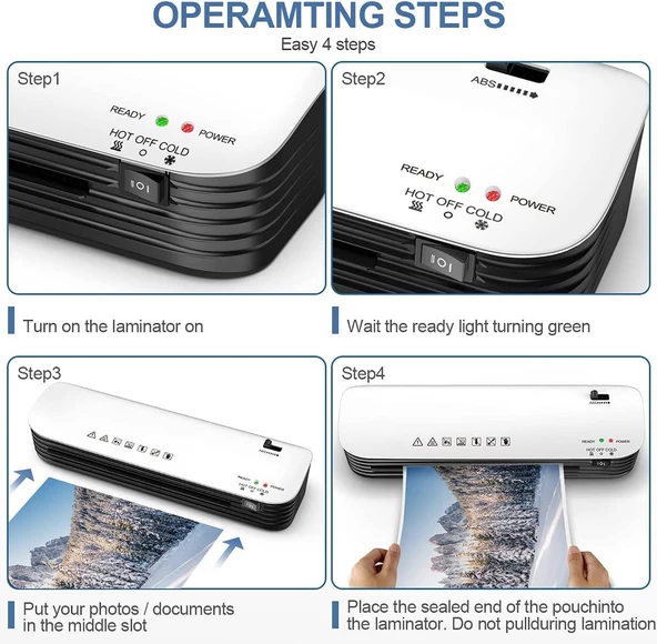 Valkyrie Dsmile SL299 A4 Laminasyon Makinesi Sıcak Soğuk Termal A4 A5 A6 - 7