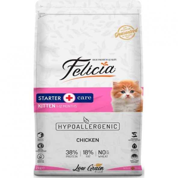 Felicia Az Tahıllı Yavru Kedi Tavuklu HypoAllergenic Kedi Maması 2 Kg