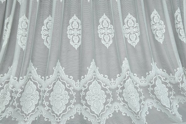 NAKIŞ 2 MODEL RENK TEK KANAT Hazır dikilmiş Pileli Fon Perde 300*260 cm - 4