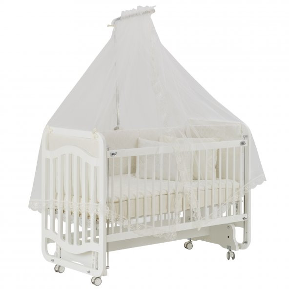 GG Baby Bianco Sweet Dreams Anne Yanı Beşik Krem Uyku Setiyle