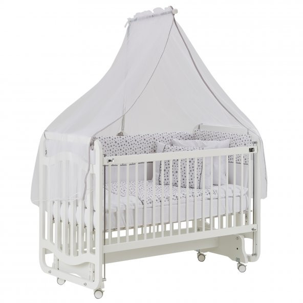 GG Baby Bianco Sweet Dreams Anne Yanı Beşik Müslin Gri Setiyle