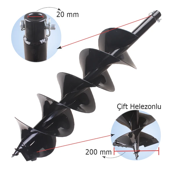General Power BC-AG200 Toprak Delme Ucu 20 cm ürün görseli 1