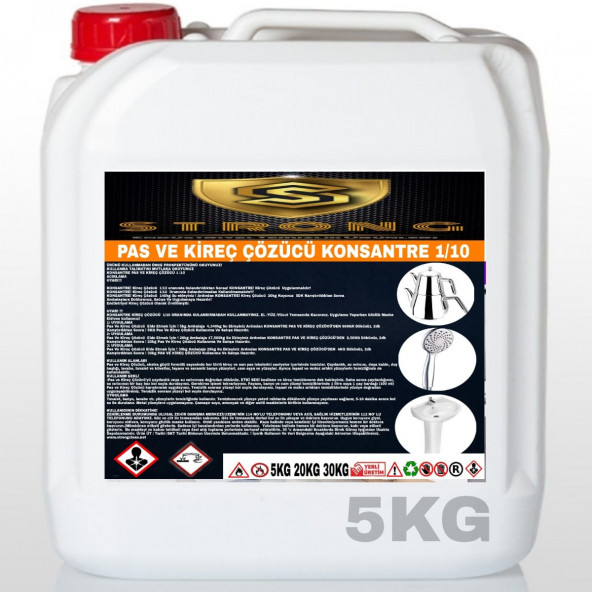 STRONG PAS KİREÇ ÇÖZÜCÜ 1/10 KONSANTRE 5KG
