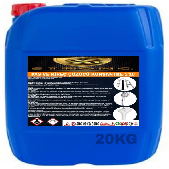 STRONG PAS KİREÇ ÇÖZÜCÜ 1/10 KONSANTRE 20KG