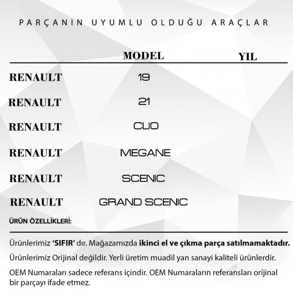 Renault Megane,Clio, 19, Dacia Logan için Tavan Anten Çubuğu - 40 cm - 2