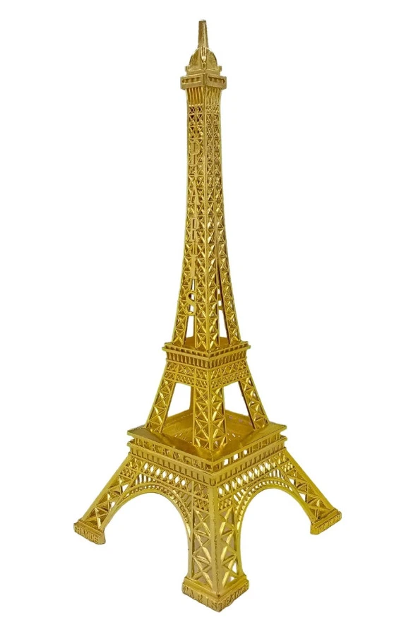 Minyatür Metal Eyfel Kulesi Altın Dekoratif Biblo 25 Cm - Resim 8