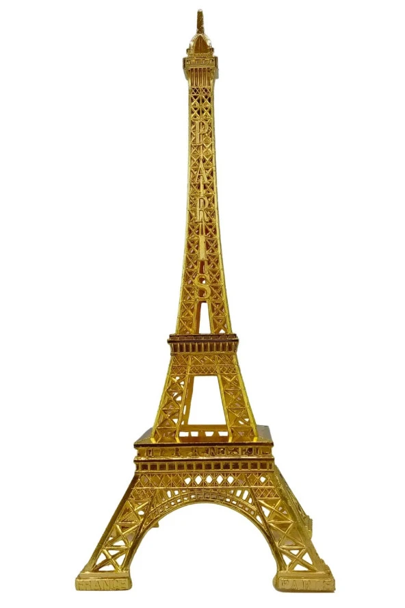 Minyatür Metal Eyfel Kulesi Altın Dekoratif Biblo 25 Cm - Resim 9