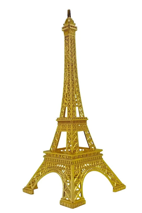 Minyatür Metal Eyfel Kulesi Altın Dekoratif Biblo 25 Cm - Resim 11