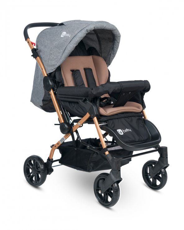 4 Baby Olympus Gold Çift Yönlü Bebek Arabası Gold-Gri