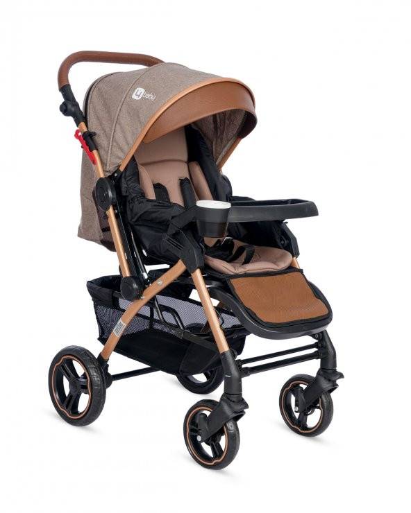 4 Baby Active Gold Plus-Kahve Bebek Arabası Çift Yön Puset