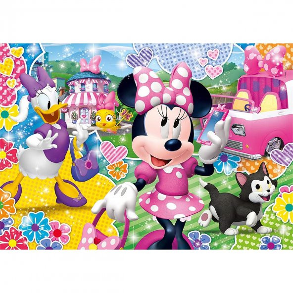 Clementoni 104 Parçalı Yapboz Disney Minnie Mouse ve Daisy Simli Puzzle Clementoni 5 Yaş ve Üzeri Çocuk Yapbozu